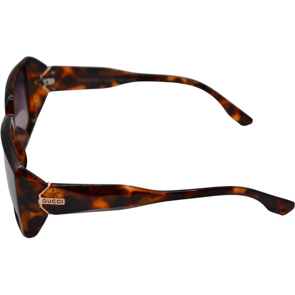 Gucci Women’s Polarized Sunglasses | Brown Tortoise Frame | Purple/Brown Lens - Picture 2 of 12